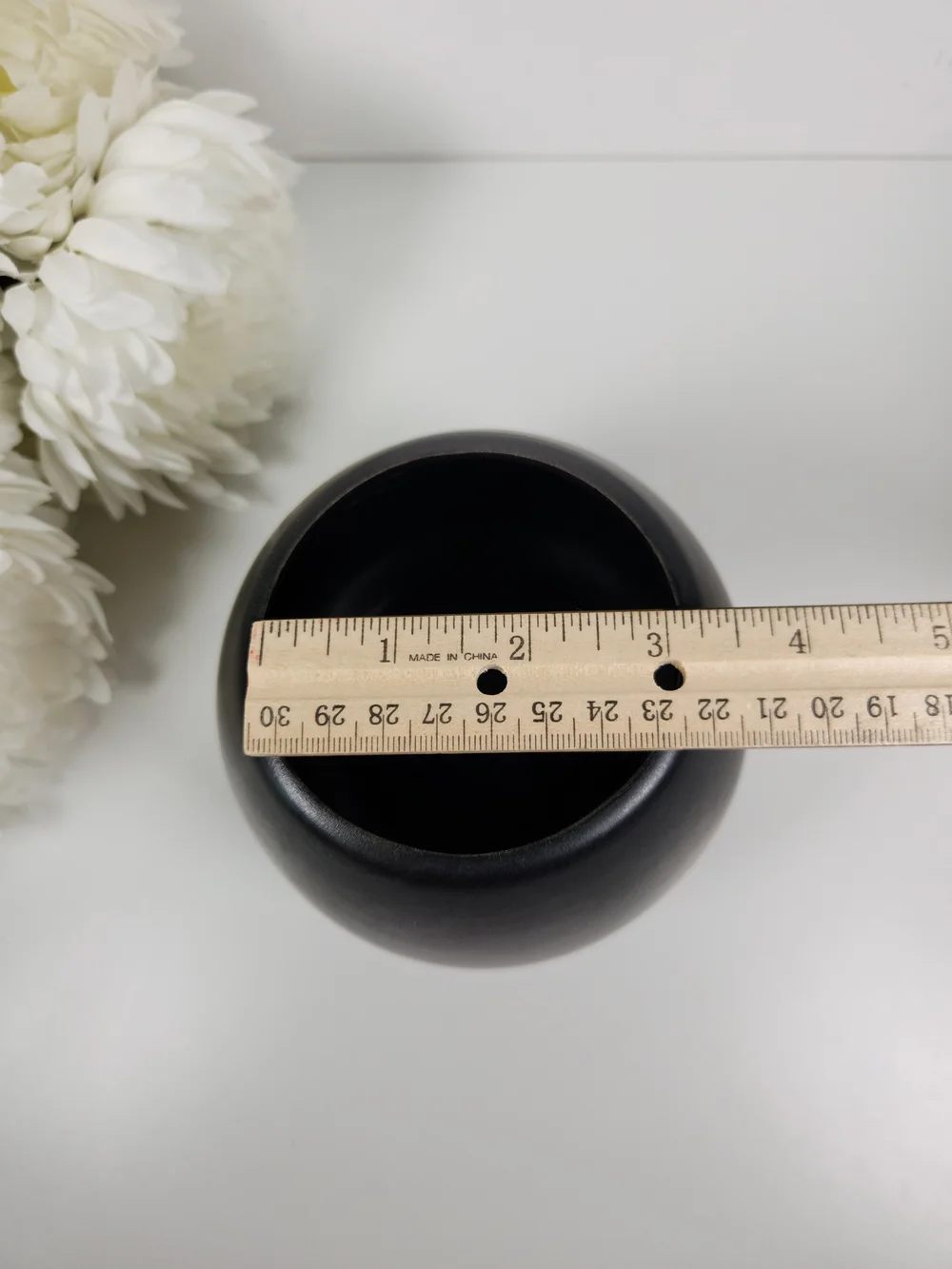 Mid Century Modern Stanford USA Black Vase | Vintage Black Mode Bulb Planter